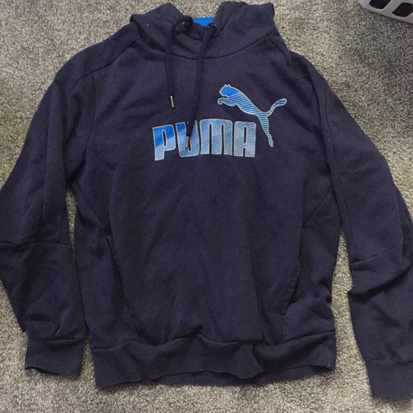 dark blue puma hoodie